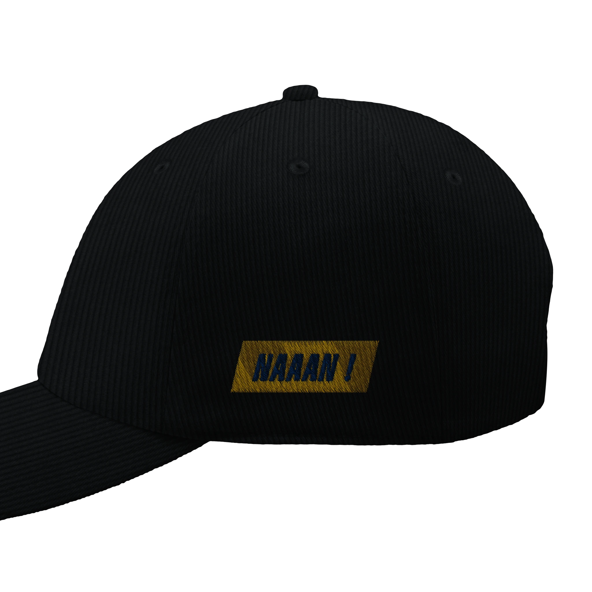 Casquette brodée en velours côtelé