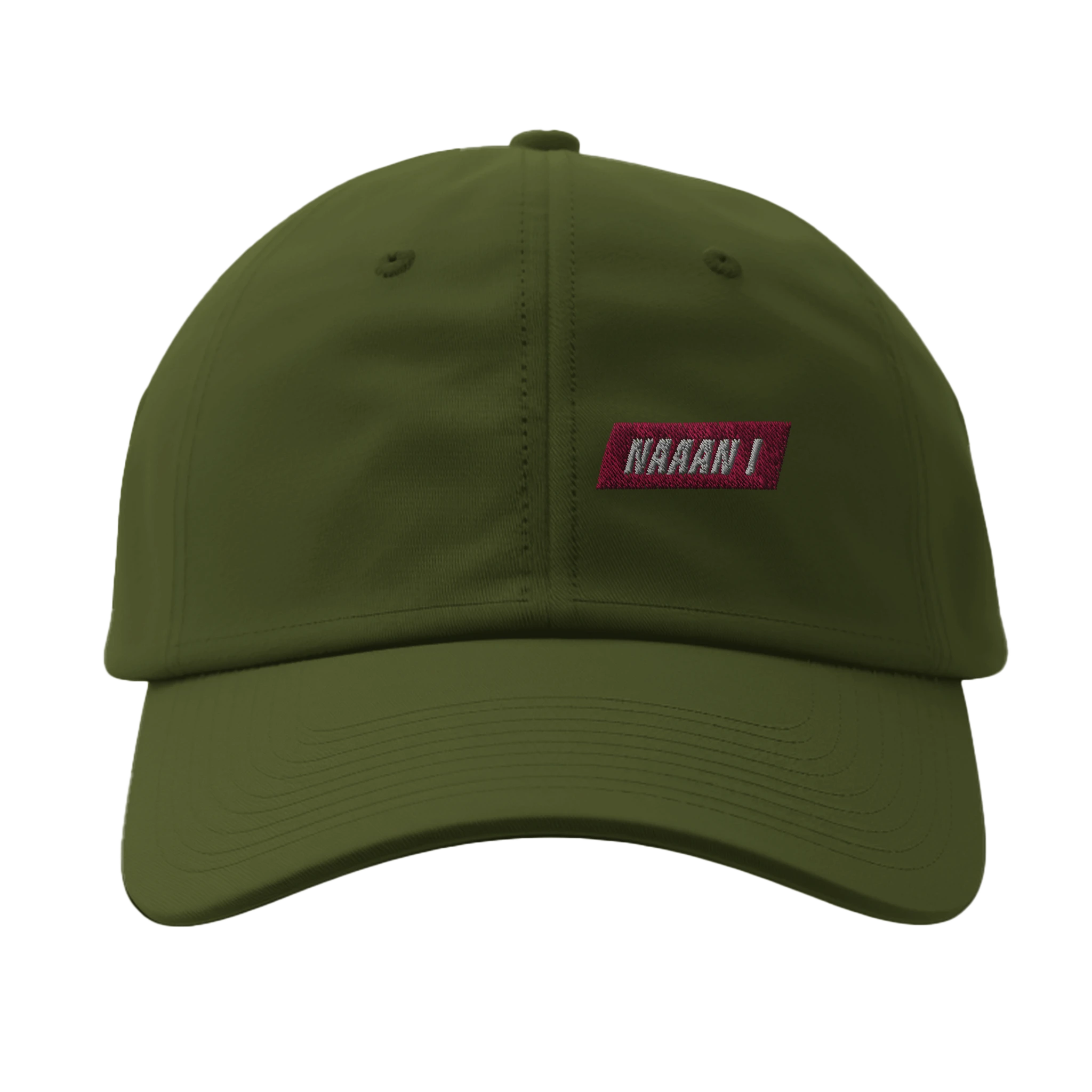 casquette verte logo brodé rouge fermeture arrière