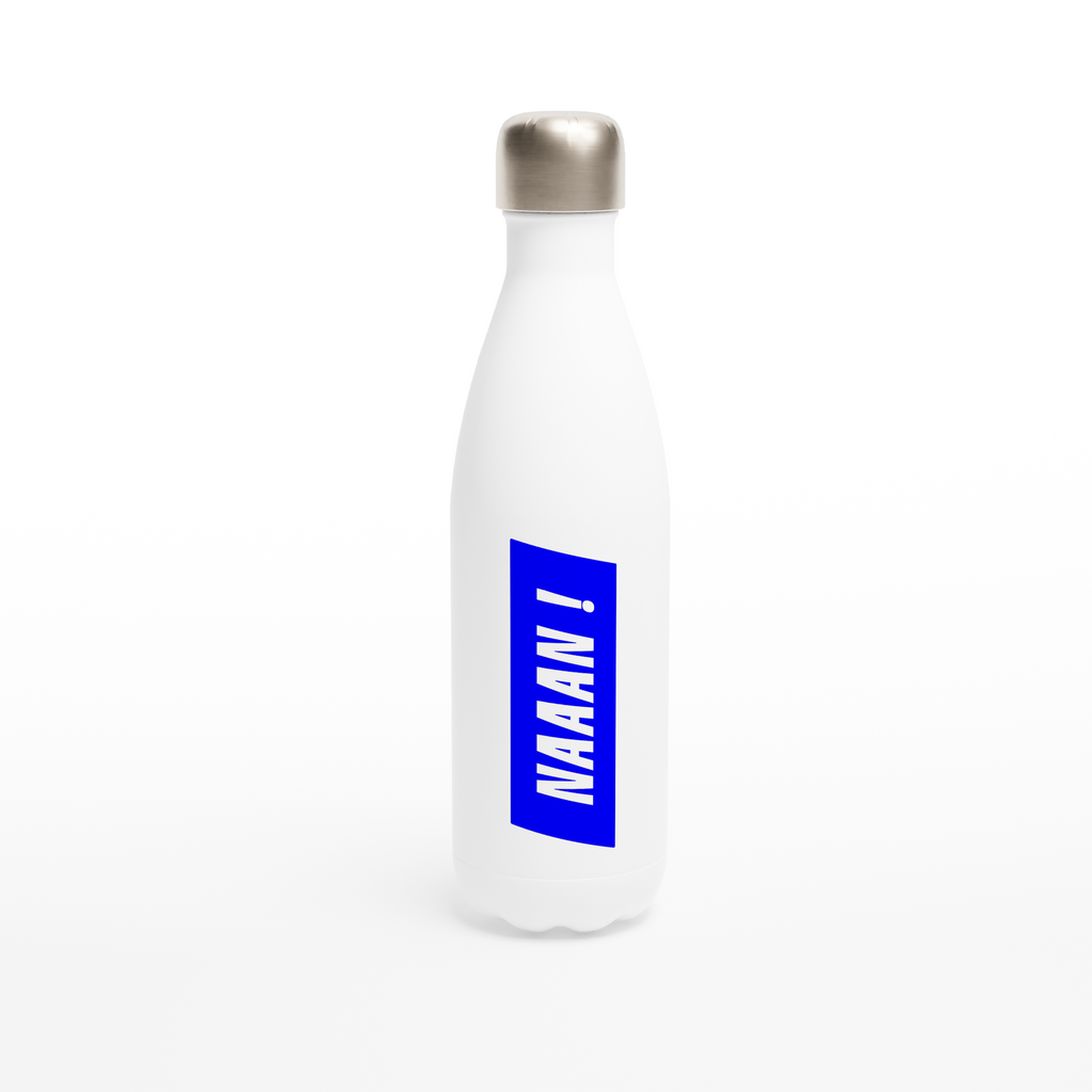 Gourde en acier inoxydable blanche originale
