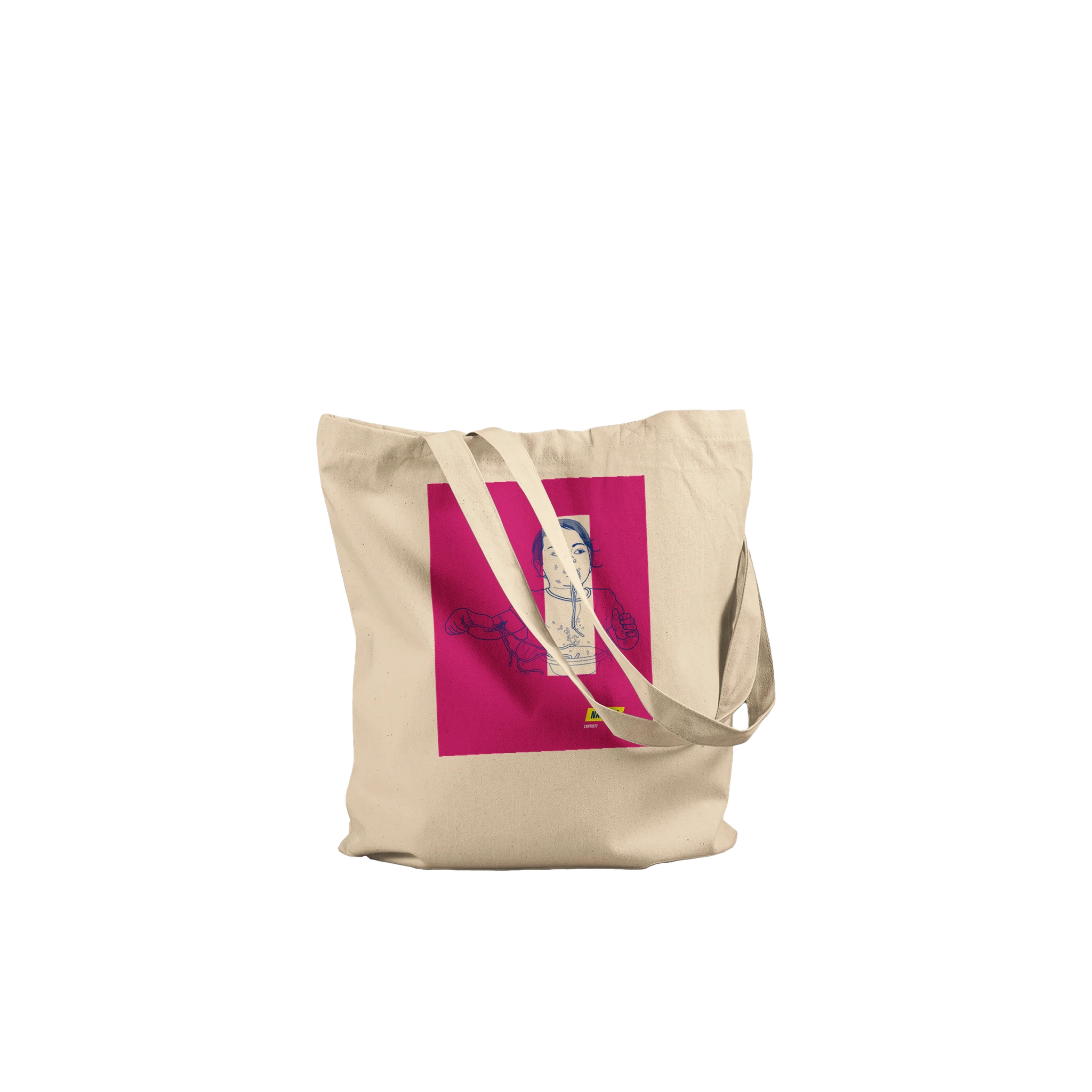 tot bag imprimée ilustration