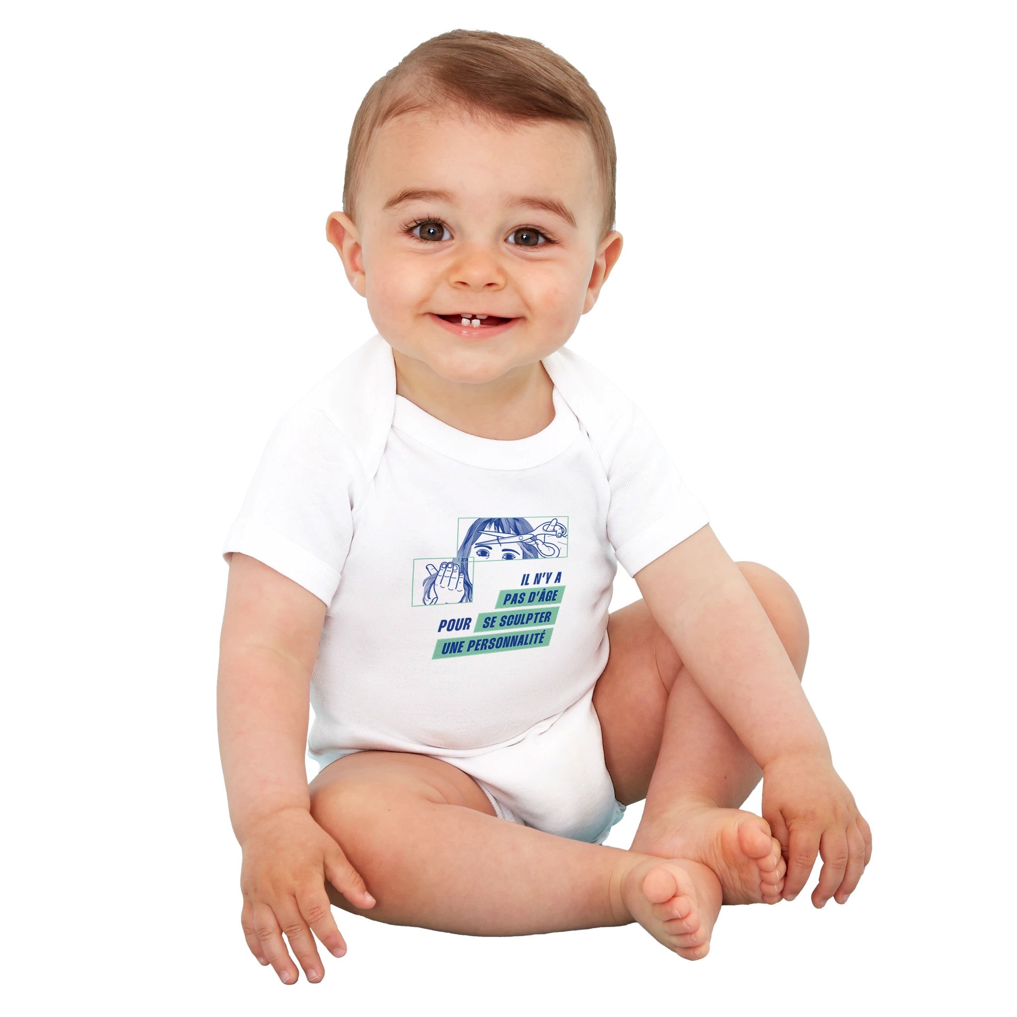 Bébé heureux body dessin original