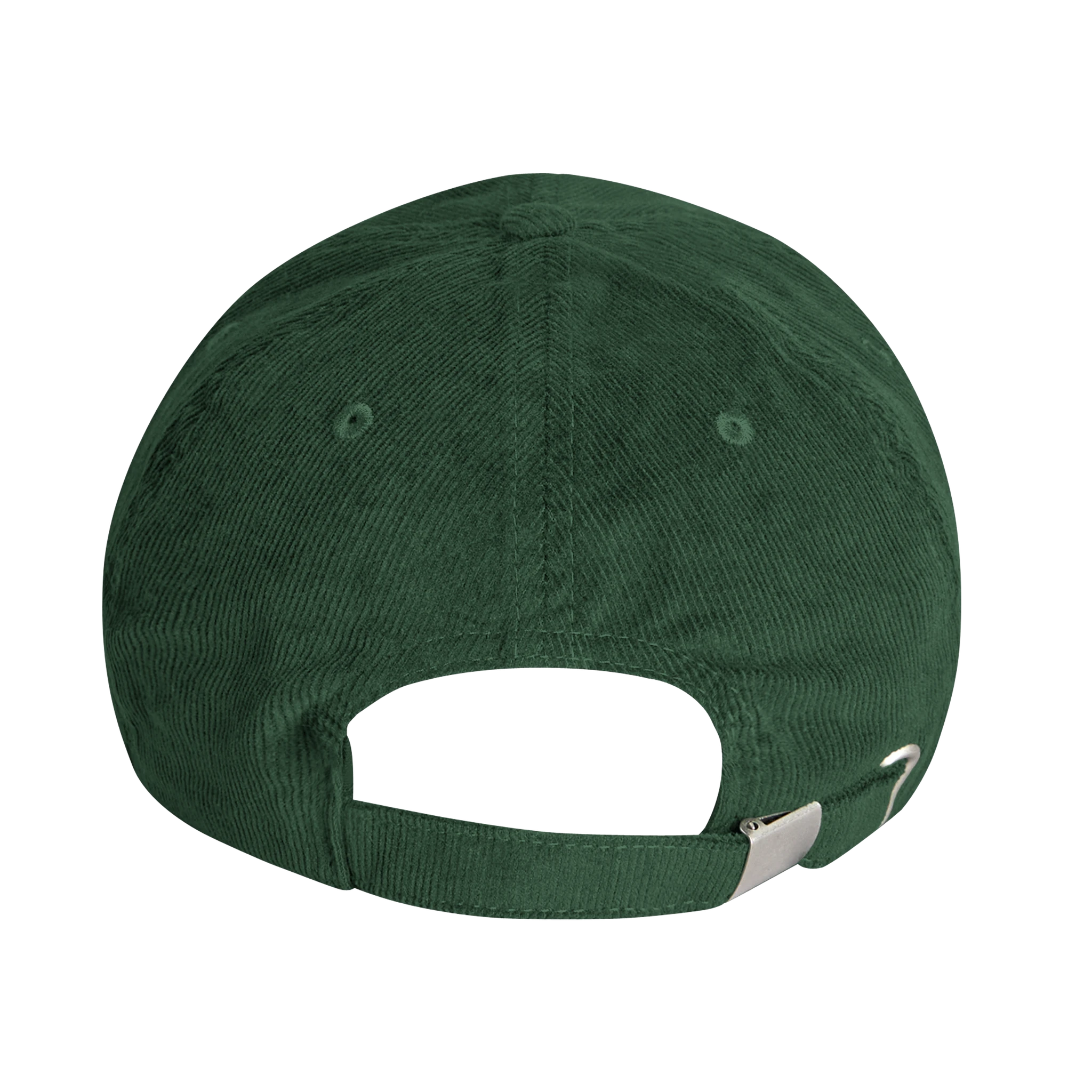 casquette velours cotele vert broderie dos