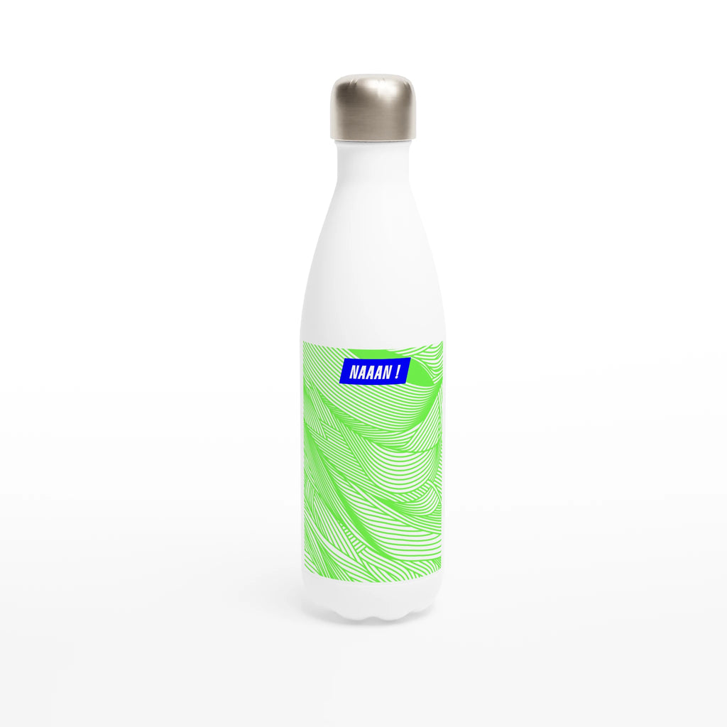 gourde blanche en inox impression