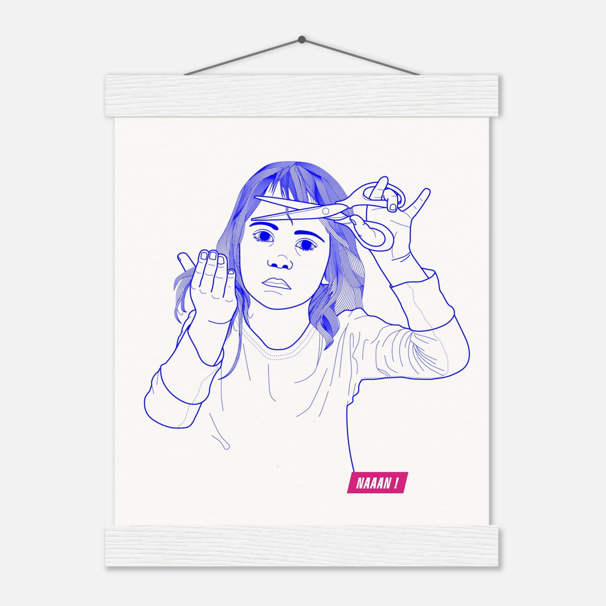 illustration impression d'Art avec baguettes en bois