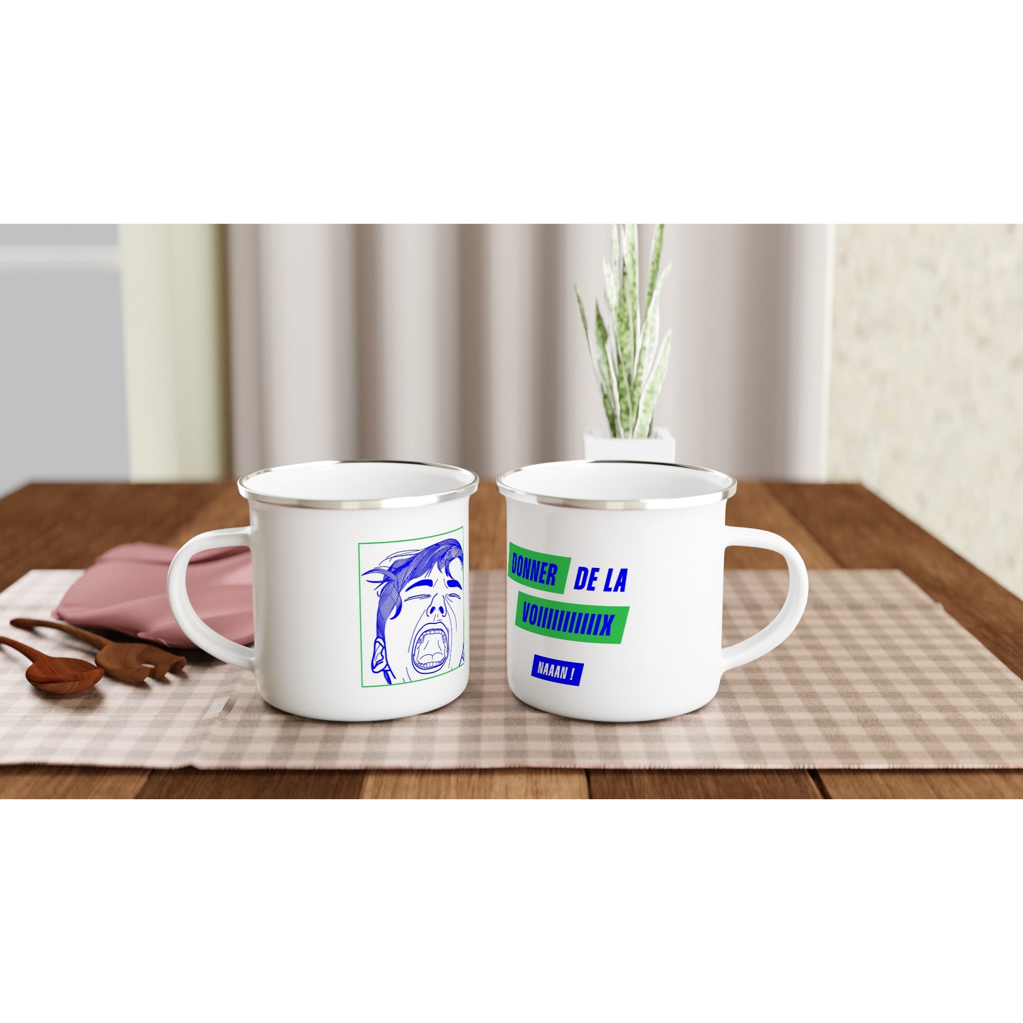 tasse en email message original boissons chaude