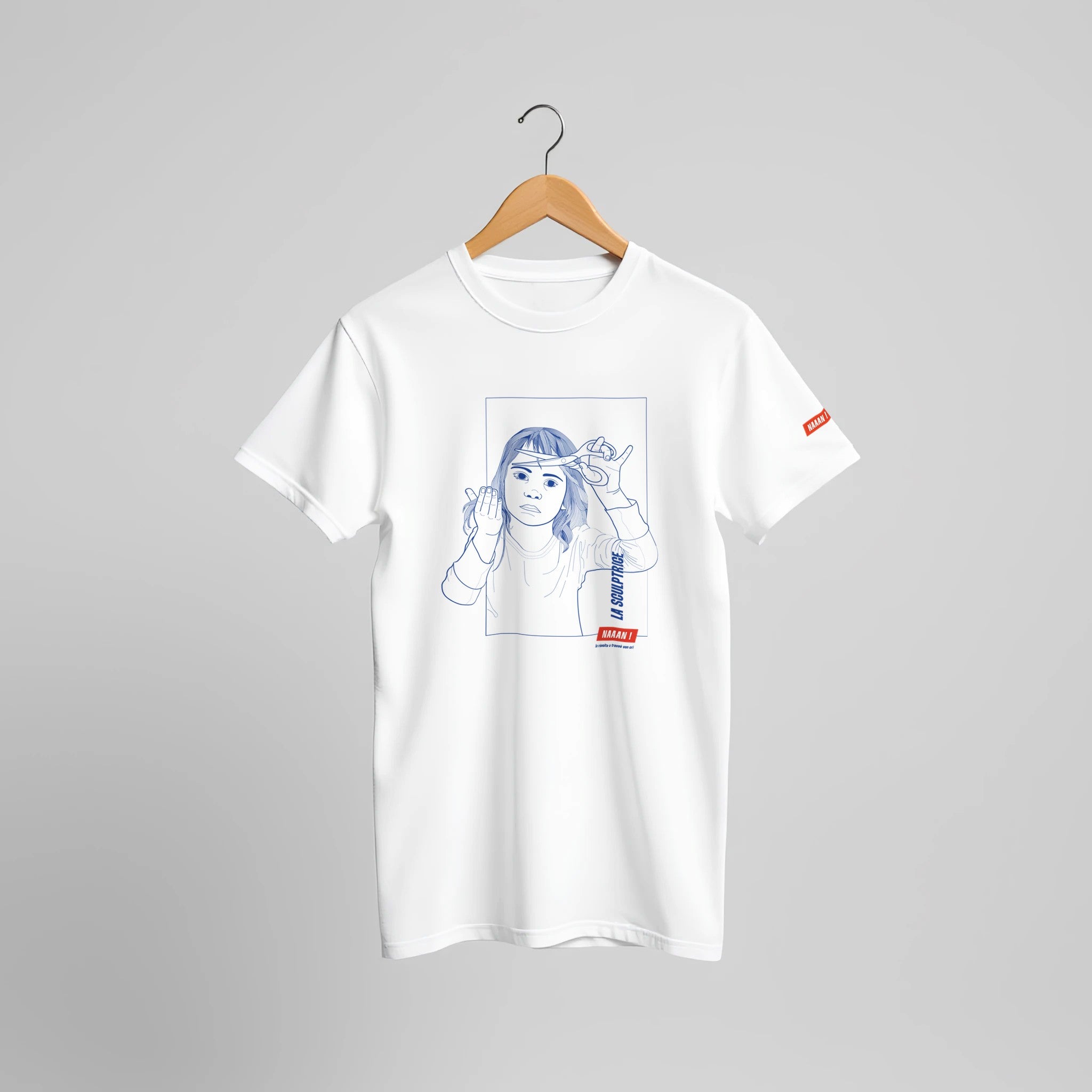 tee-shirt blanc unisexe dessin original