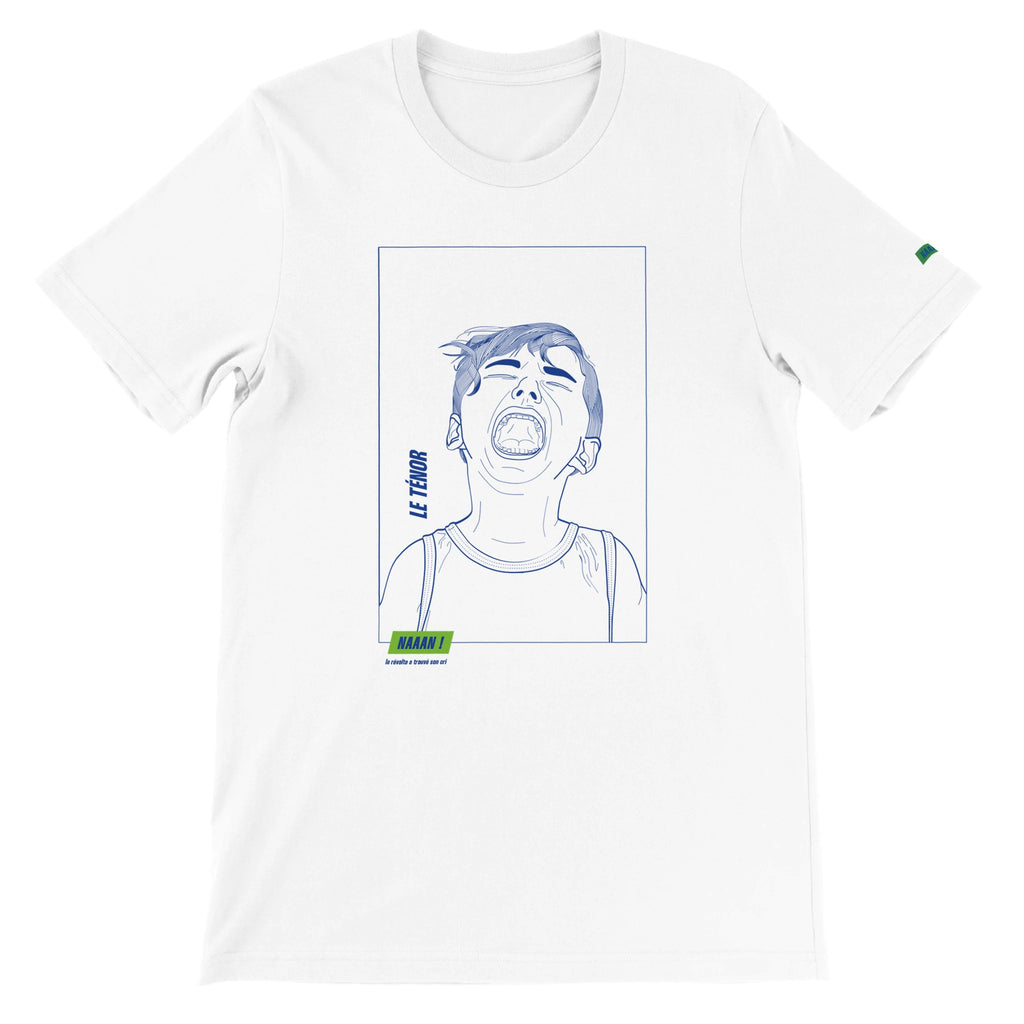tee-shirt blanc unisexe dessin original avant