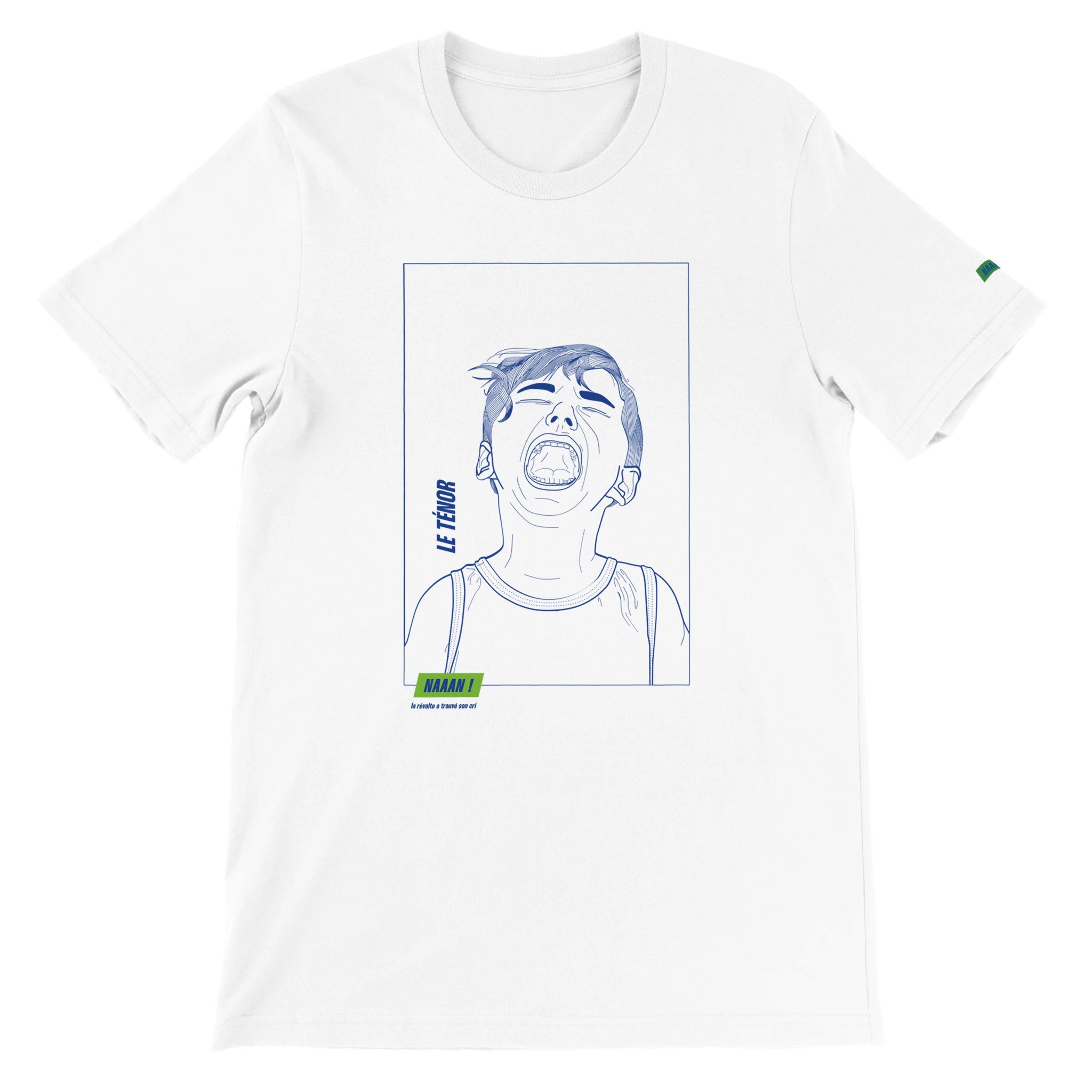 tee-shirt blanc unisexe dessin original avant