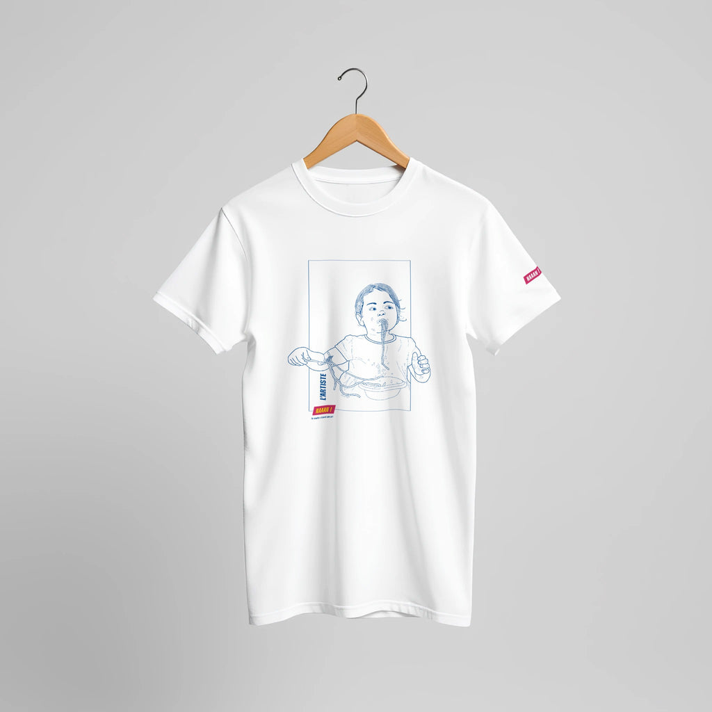 tee-shirt unisexe blanc l-artiste