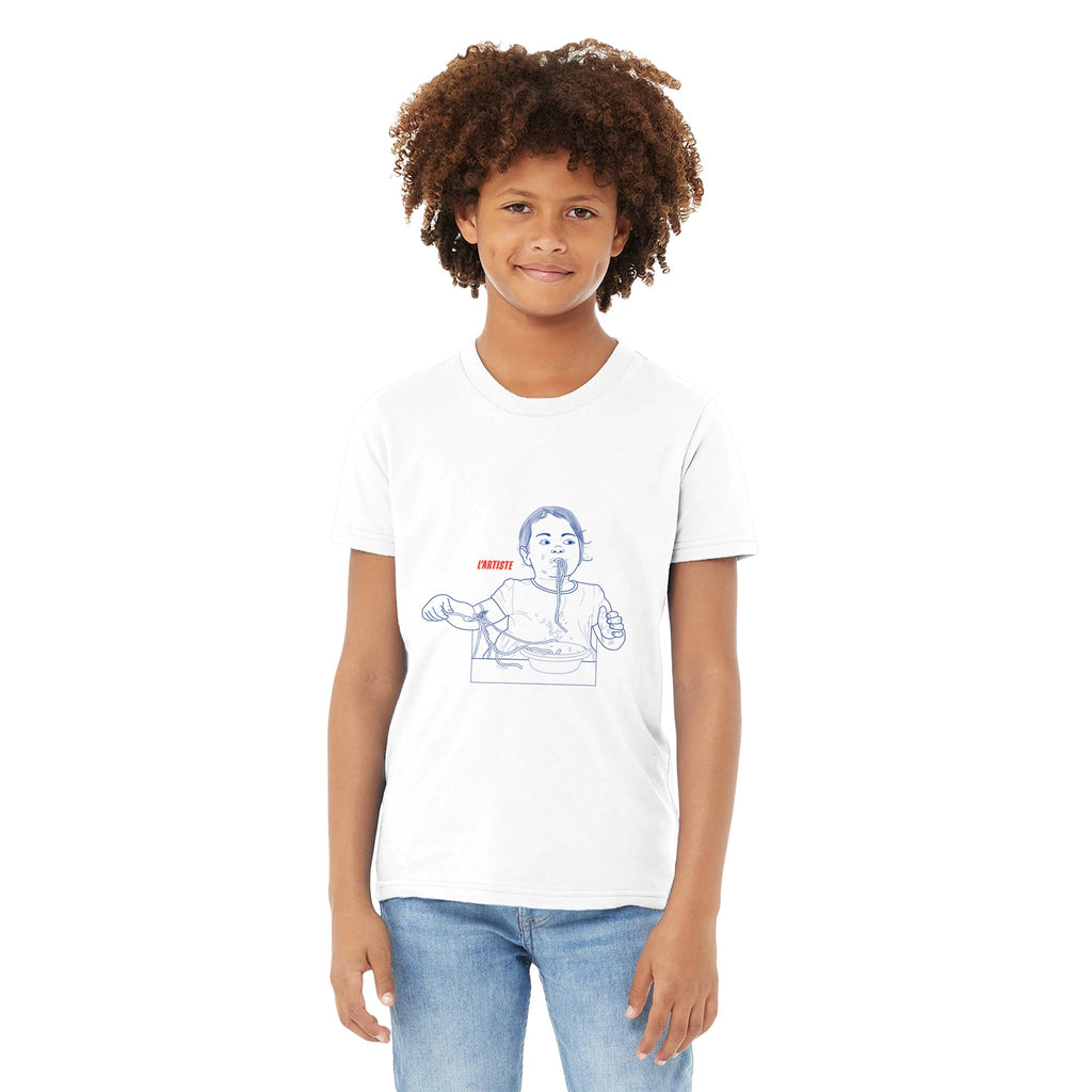 tee-shirt enfant blanc dessin original