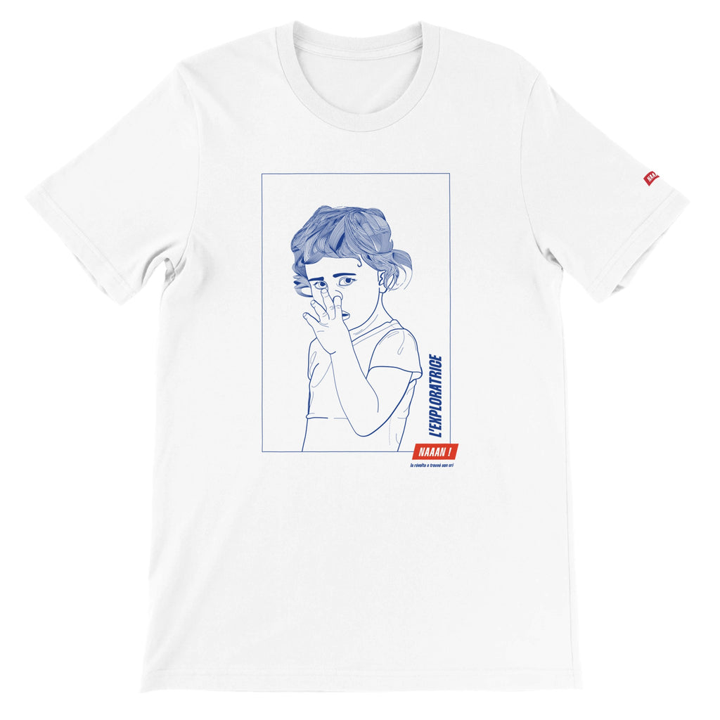 tee-shirt unisexe blanc-dessin avant