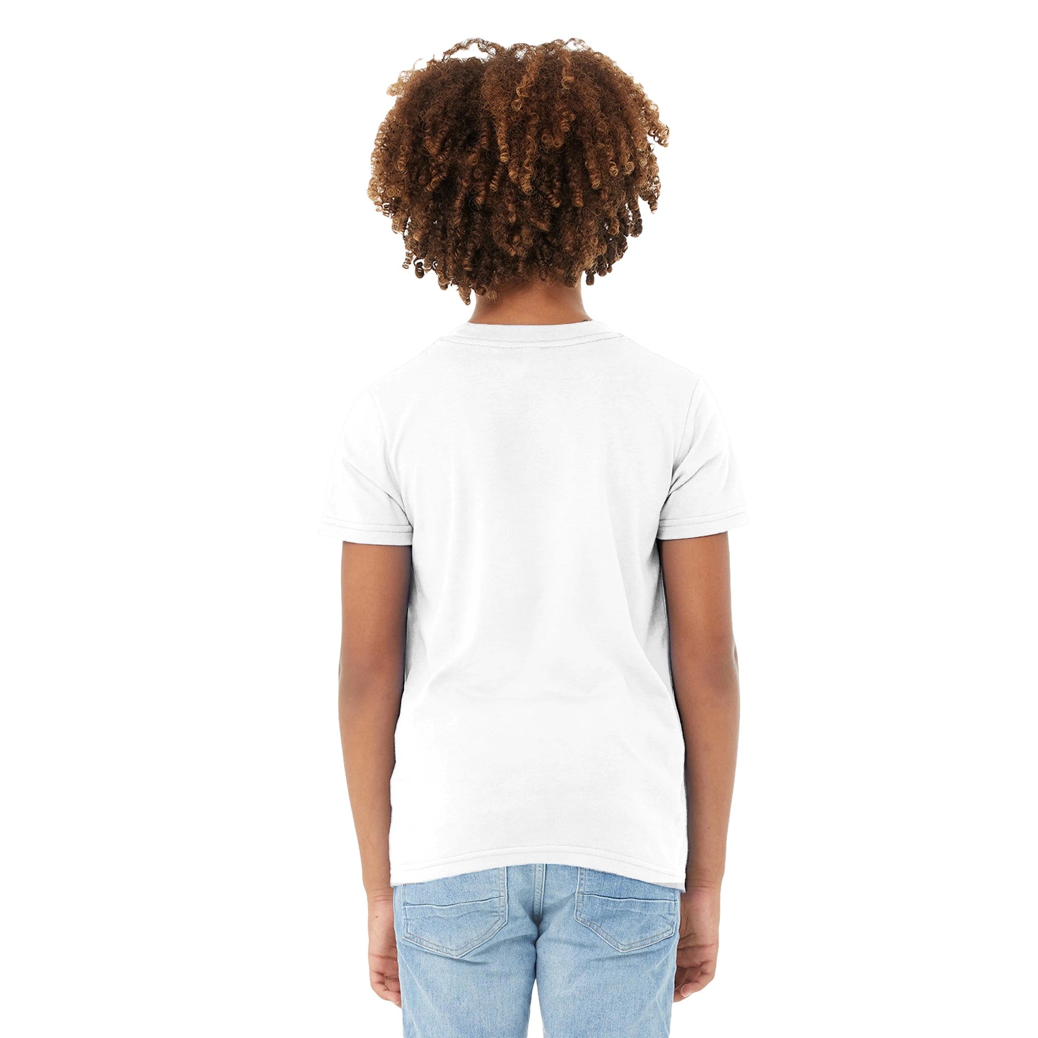 tee-shirt unisexe blanc enfant en coton-dos