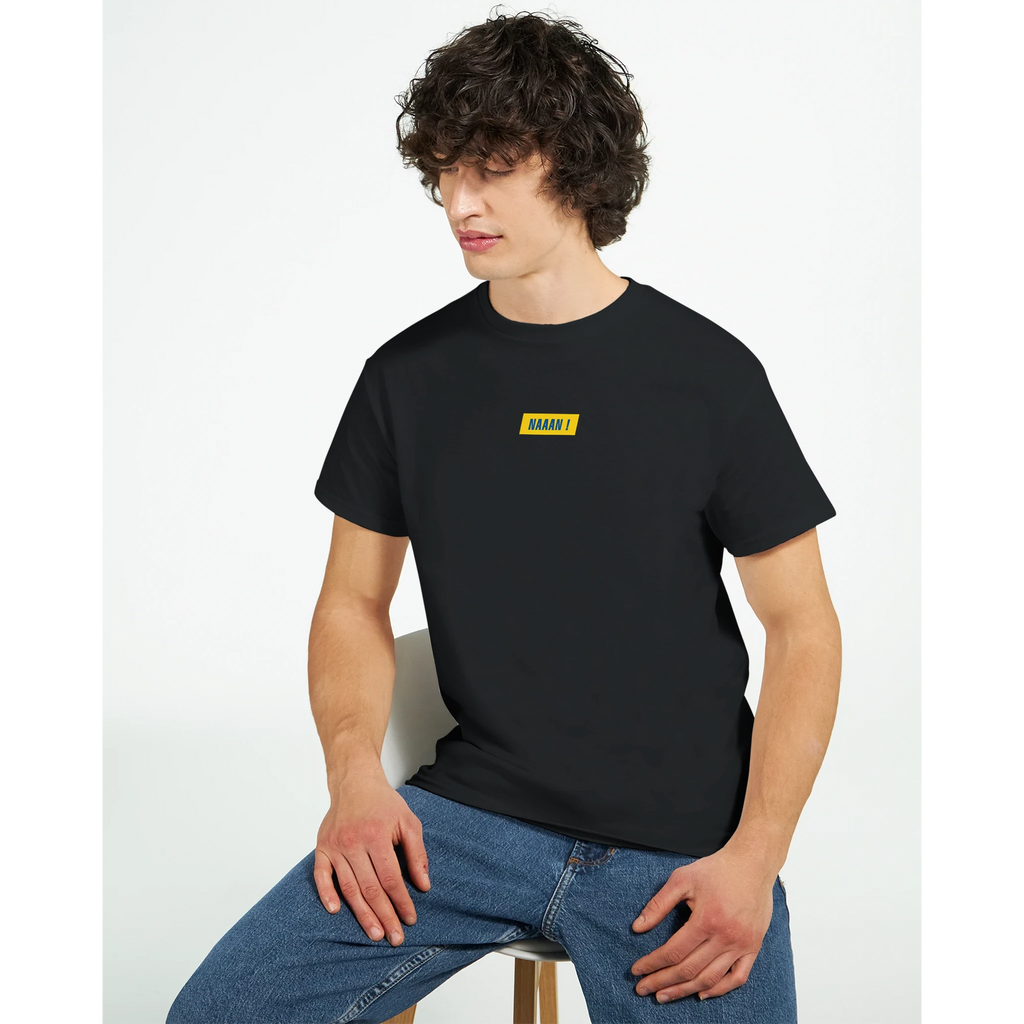 tee-shirt noir illustration-face logo