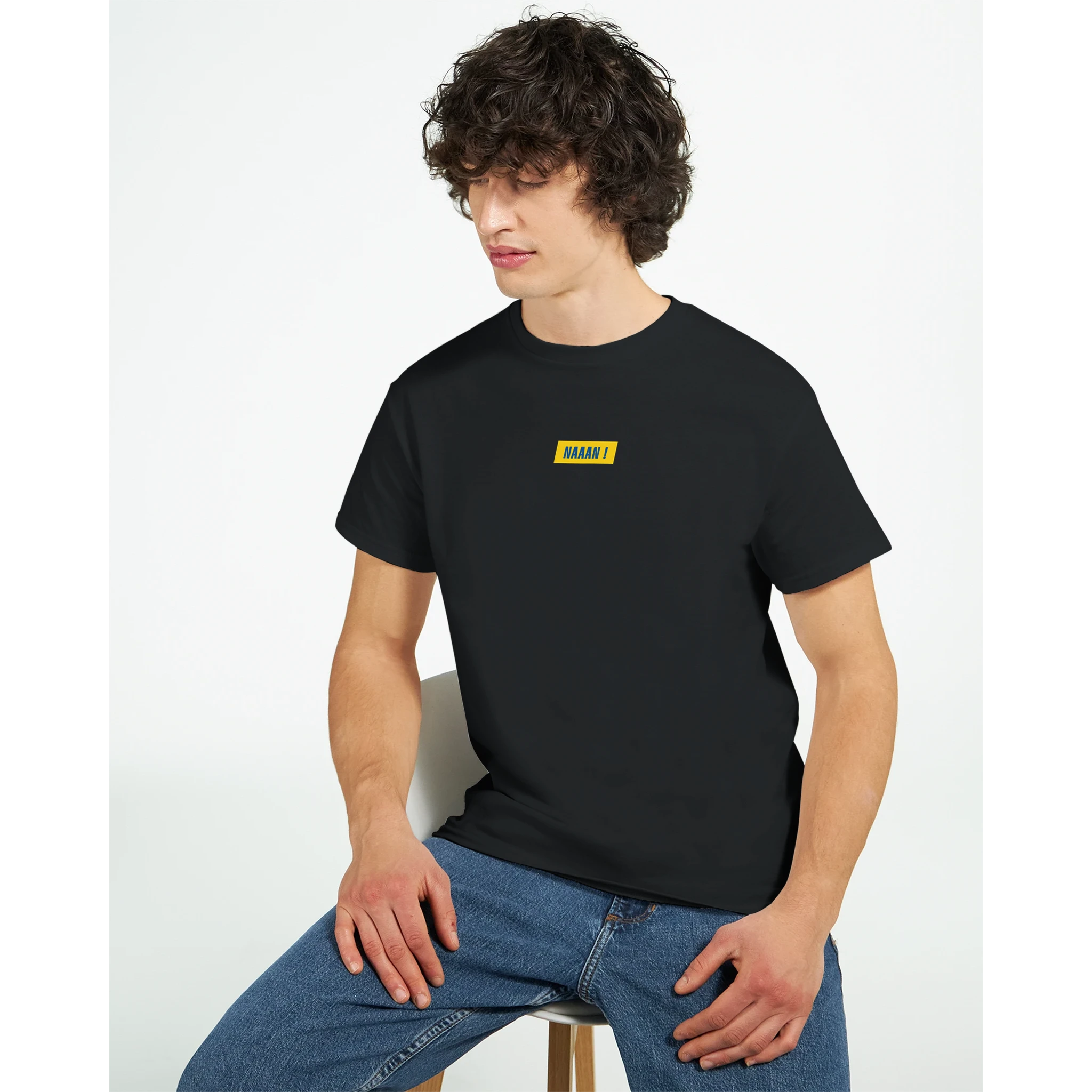 tee-shirt noir illustration-face logo